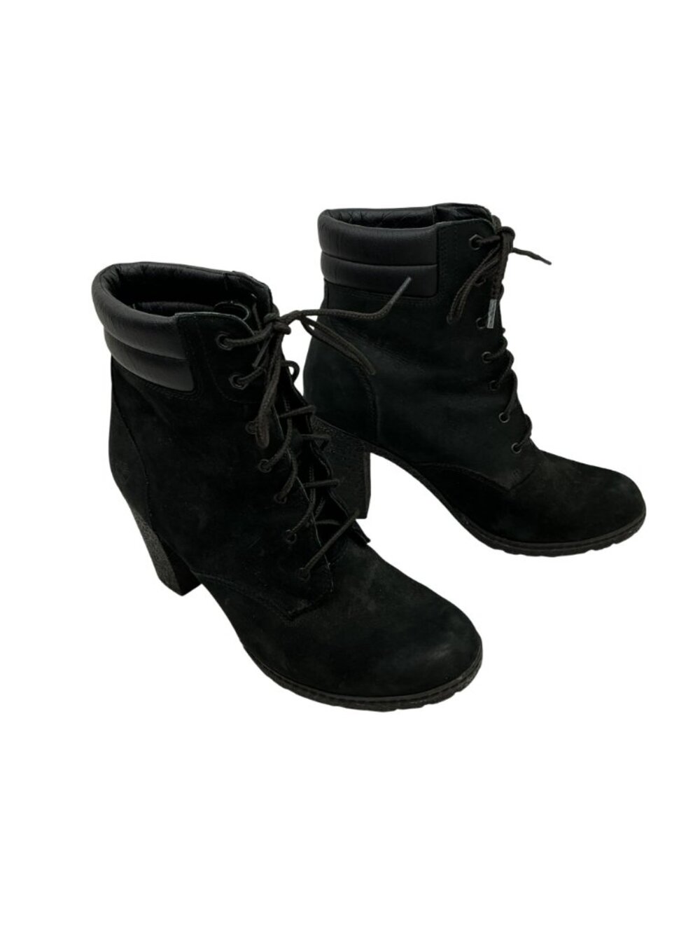 Timberland Tillston 6” Nubuck Block Heel Lace Boots Womens 8.5 Defender Repellen - Picture 8 of 16